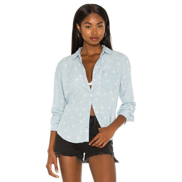 Rails Tops - Rails Ingrid Button Down Shirt Top Light Vintage Stars – Size Small – Sold Out
